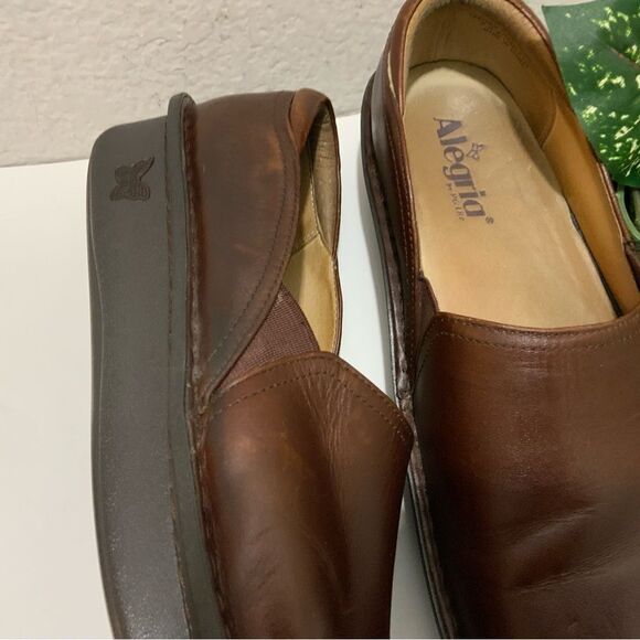 Allegria Womens Brown DEB 656 Leather Clogs Size 41 - Picture 3 of 11